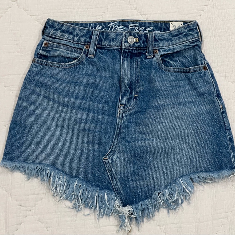 Free people mini Jean skirt